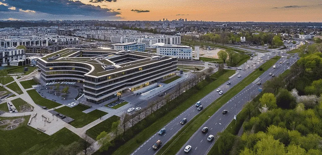 The Royal Wilanów office building in Warsaw, home of HEX-NET