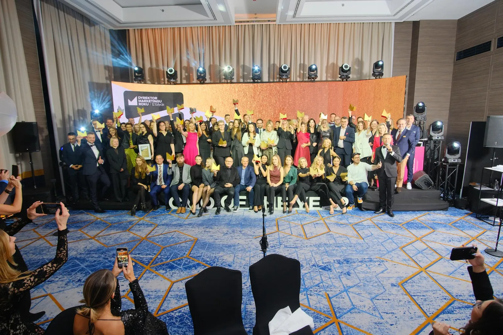 Winners on the Final Gala stage, seen from the hall